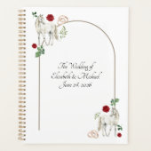 Equestrian Red Floral Wedding Planner (Voorkant)