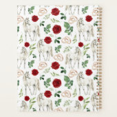 Equestrian Red Floral Wedding Planner (Achterkant)
