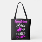 Equestrian Riding Quotes Tote Bag (Achterkant)