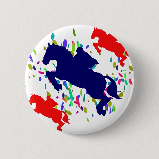 EQUESTRIAN RONDE BUTTON 5,7 CM (Voorkant)