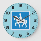 Equestrian Route Symbol Horse Riding Sign Grote Klok (Voorkant)