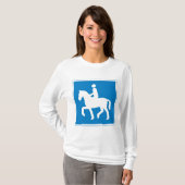 Equestrian Route Symbol Horse Riding Sign T-shirt (Voorkant volledig)