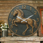 Equestrian rustic farmhouse horse lover barn style grote klok