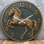 Equestrian rustic farmhouse horse lover barn style grote klok