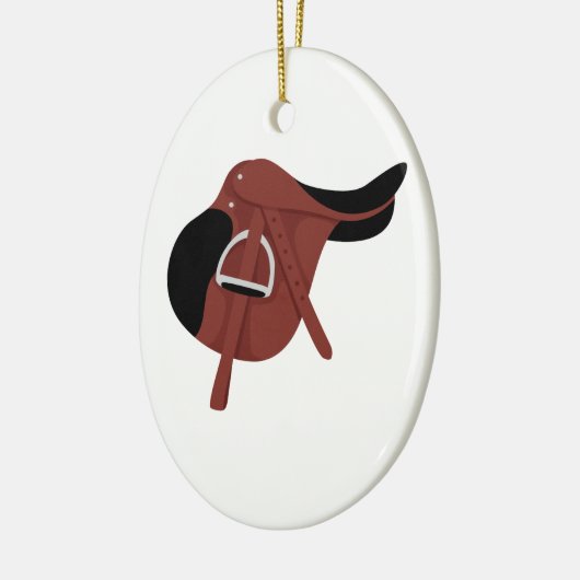 Equestrian Saddle Keramisch Ornament (Links)