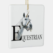 Equestrian side eye unicorn keramisch ornament (Rechts)