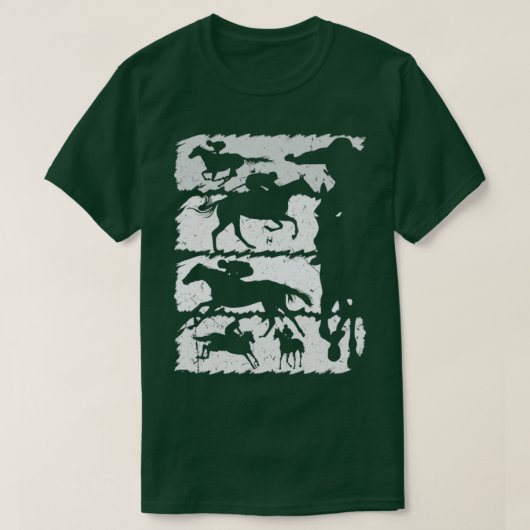 Equestrian Silhouette Horse Riding T-shirt (Design voorkant)