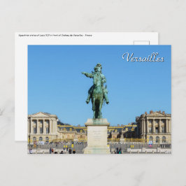 Equestrian standing of Louis XIV in Versailles Briefkaart