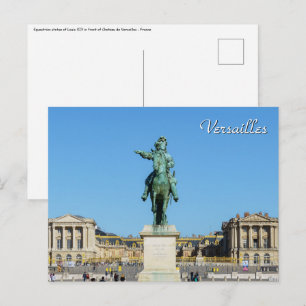 Equestrian standing of Louis XIV in Versailles Briefkaart