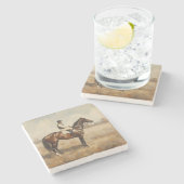 Equestrian  stenen onderzetter (Zijkant)