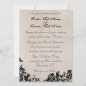 Equestrian  Style Horse Wedding Invitation Kaart (Achterkant)