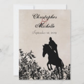 Equestrian  Style Horse Wedding Invitation Kaart (Voorkant)