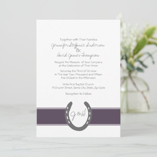 Equestrian Th-Hoefijzers Pattern Kaart (Staand voorkant)