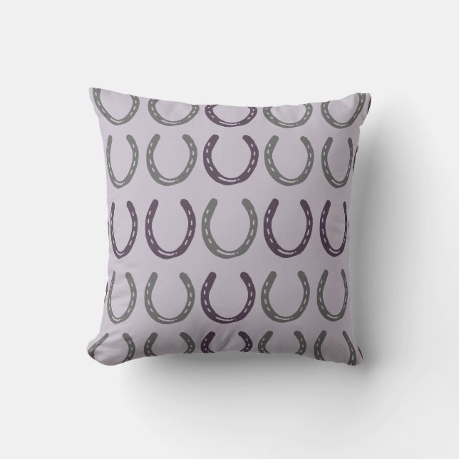 Equestrian Th-Hoefijzers Pattern Kussen (Voorkant)