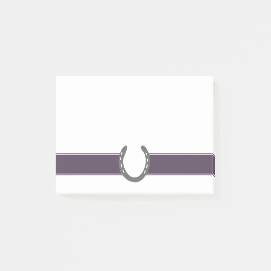 Equestrian Th-Hoefijzers Pattern Post-it® Notes (Voorkant)