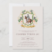 Equestrian Theme Paard Verjaardagsfeest Kaart (Voorkant)