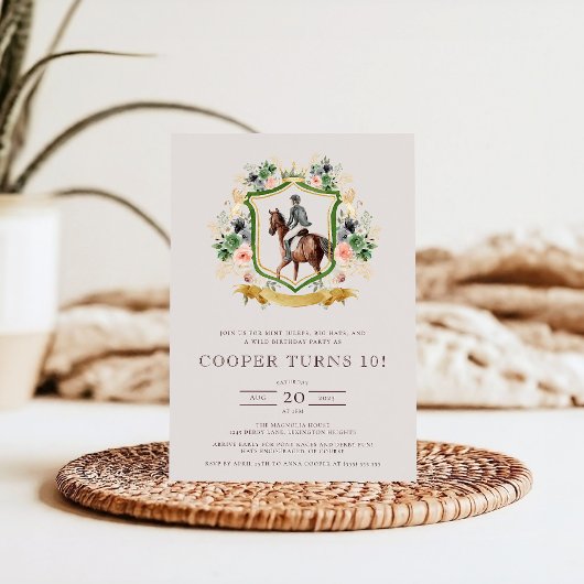 Equestrian Theme Paard Verjaardagsfeest Kaart