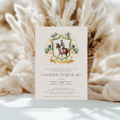 Equestrian Theme Paard Verjaardagsfeest Kaart