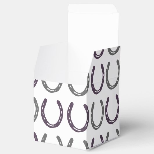 Equestrian Thorming Hoefijzers Pattern Bedankdoosjes (Geopend)