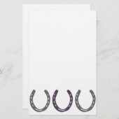 Equestrian Thorming Hoefijzers Pattern Briefpapier (Voorkant / Achterkant)