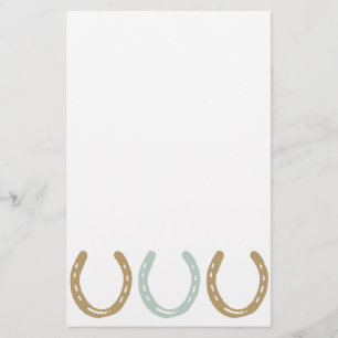 Equestrian Thorming Hoefijzers Pattern Briefpapier