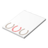 Equestrian Thorming Hoefijzers Pattern Notitieblok (Linkerzijde)