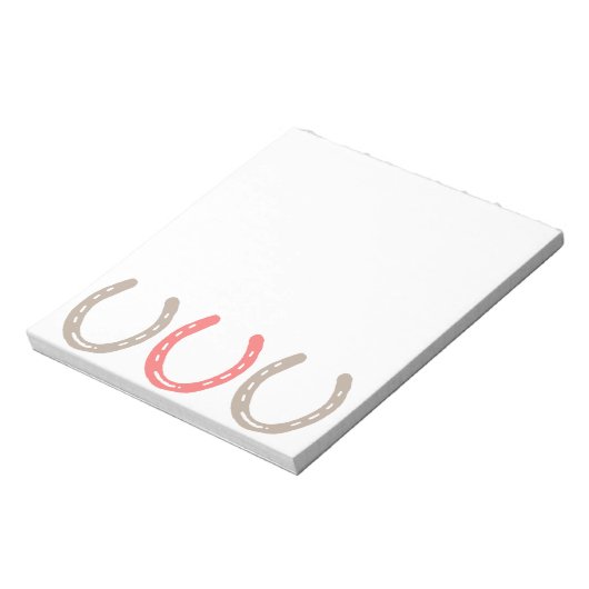 Equestrian Thorming Hoefijzers Pattern Notitieblok (Linkerzijde)