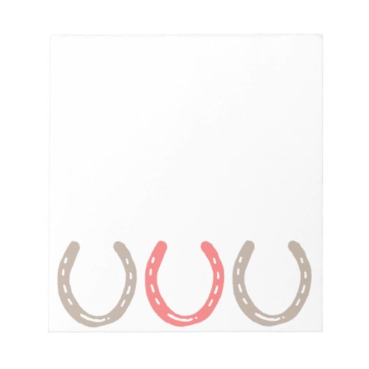 Equestrian Thorming Hoefijzers Pattern Notitieblok (Voorkant)