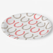 Equestrian Thorming Hoefijzers Pattern Papieren Bordje (Gekanteld)