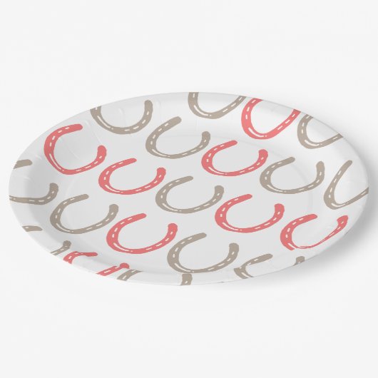 Equestrian Thorming Hoefijzers Pattern Papieren Bordje (Gekanteld)