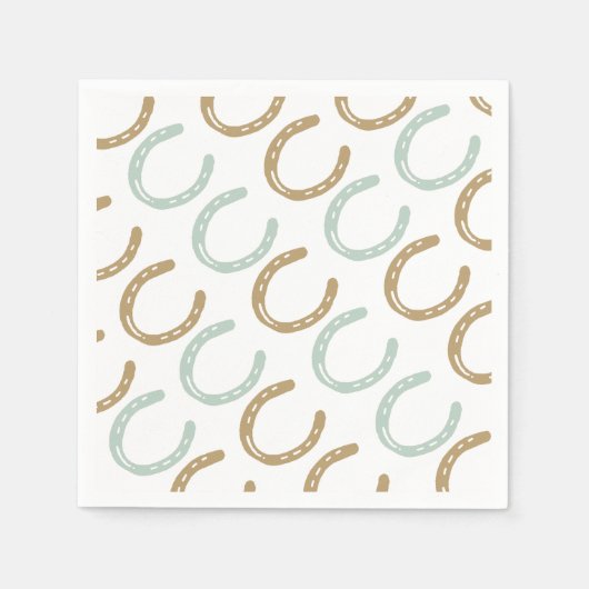 Equestrian Thorming Hoefijzers Pattern Servetten (Voorkant)