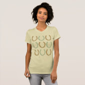 Equestrian Thorming Hoefijzers Pattern T-shirt (Voorkant volledig)
