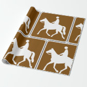 Equestrian Trail Riding Horse Silhouette Icon Cadeaupapier (Uitgerold)
