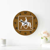 Equestrian Trail Riding Horse Silhouette Icon Grote Klok (Huis)