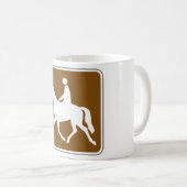 Equestrian Trail Riding Horse Silhouette Icon Koffiemok (Voorkant rechts)