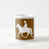 Equestrian Trail Riding Horse Silhouette Icon Koffiemok (Center)
