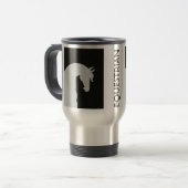 Equestrian Travel Mug Horse Silhouette Coffee Cup Reisbeker (Voorkant links)