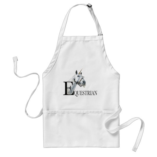Equestrian Unicorn Side Eye Apron Standaard Schort (Voorkant)
