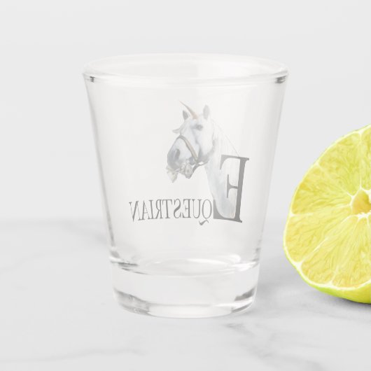 equestrian unicorn side eye shot glas (Achterkant)