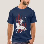 Equestrian Vaulating US Flag Horses I Vault T-shirt (Voorkant)