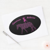 Equestrian Vaulting Ballerina Ovale Sticker (Envelop)
