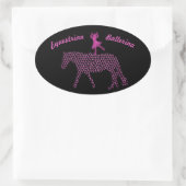 Equestrian Vaulting Ballerina Ovale Sticker (Tas)