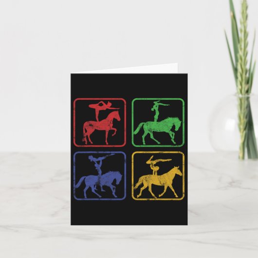 Equestrian Vaulting Horseback Riding Horses Dressa Kaart (Voorkant)