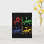 Equestrian Vaulting Horseback Riding Horses Dressa Kaart (Gele Bloem)