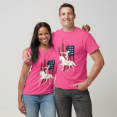 Equestrian Vaulting US Flag Horses I Vault T-shirt (Unisex)