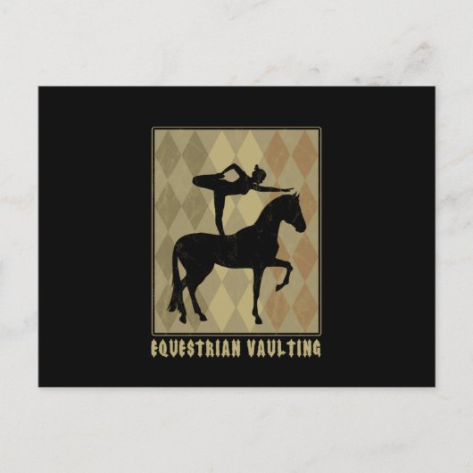 Equestrian Vaulting Volti Horse Acrobat Gymnast Briefkaart (Voorkant)