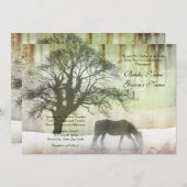 Equestrian Wedding Uitnodiging (Voorkant / Achterkant)