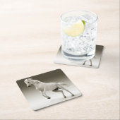 Equestrian White Mare Horse Kartonnen Onderzetters (Insitu)
