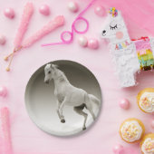 Equestrian White Mare Horse Papieren Bordje (Feest)