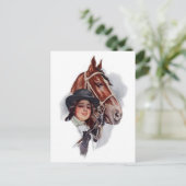 Equestrian Woman Briefkaart (Staand voorkant)